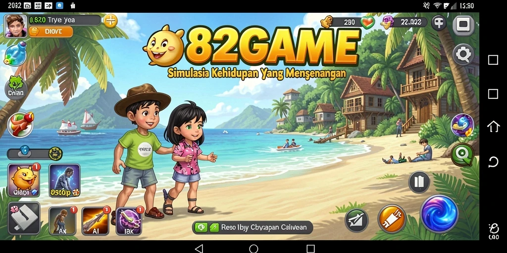 Screenshot gameplay menunjukkan interaksi sosial yang menarik dalam 182GAME.