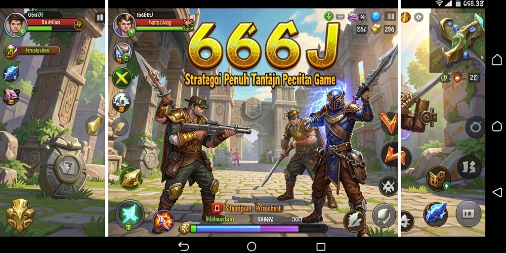 Screenshot gameplay 666J menampilkan pertempuran yang intens dan strategi mendalam.