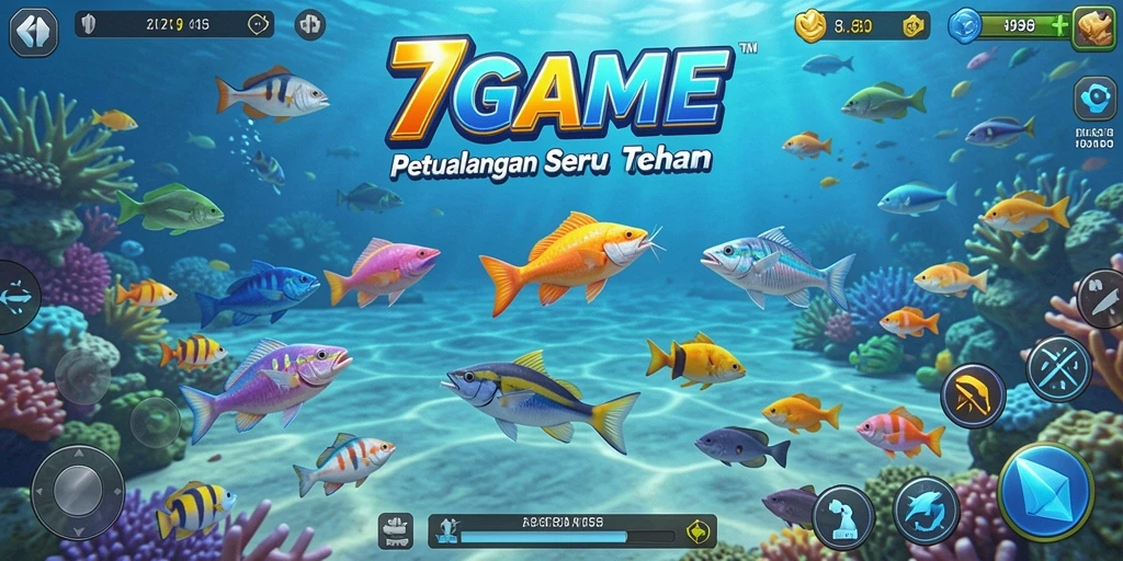 Gameplay seru Tembak Ikan dengan berbagai jenis ikan dan senjata.
