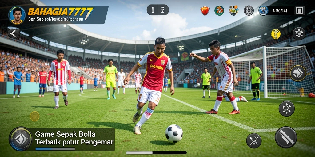 Tampilan menarik dari gameplay BAHAGIA777 yang menampilkan aksi sepak bola.