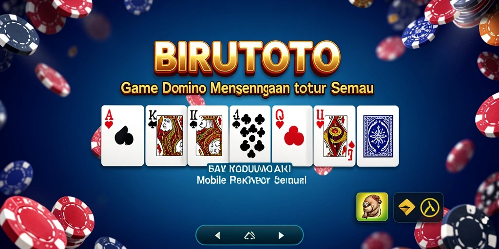 Screenshot gameplay BIRUTOTO menampilkan suasana seru permainan Domino.