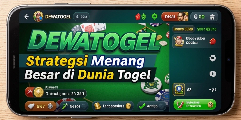 Screenshot gameplay DEWATOGEL menampilkan antarmuka yang menarik dan fitur analisis.