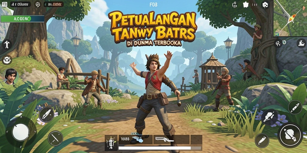 Tampilan gameplay F08 yang menakjubkan dalam dunia terbuka.