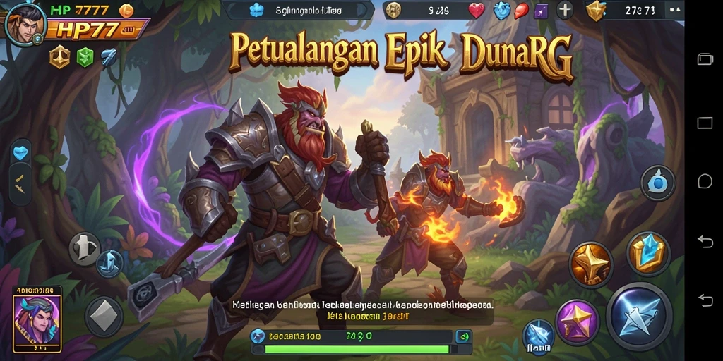Tangkapan layar gameplay HP777 yang menarik dan penuh aksi RPG.
