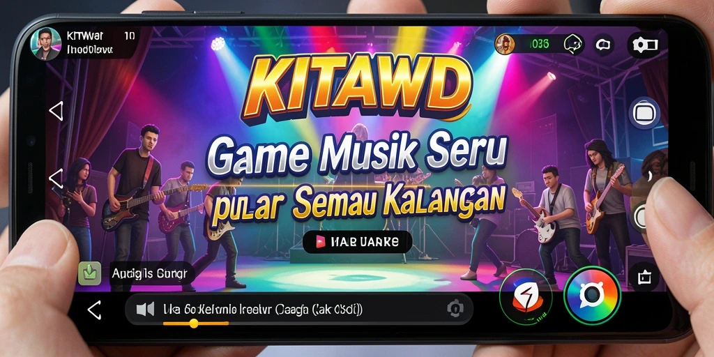 Tampilan gameplay <strong>KITAWD</strong> yang seru dan dinamis saat memainkan lagu.