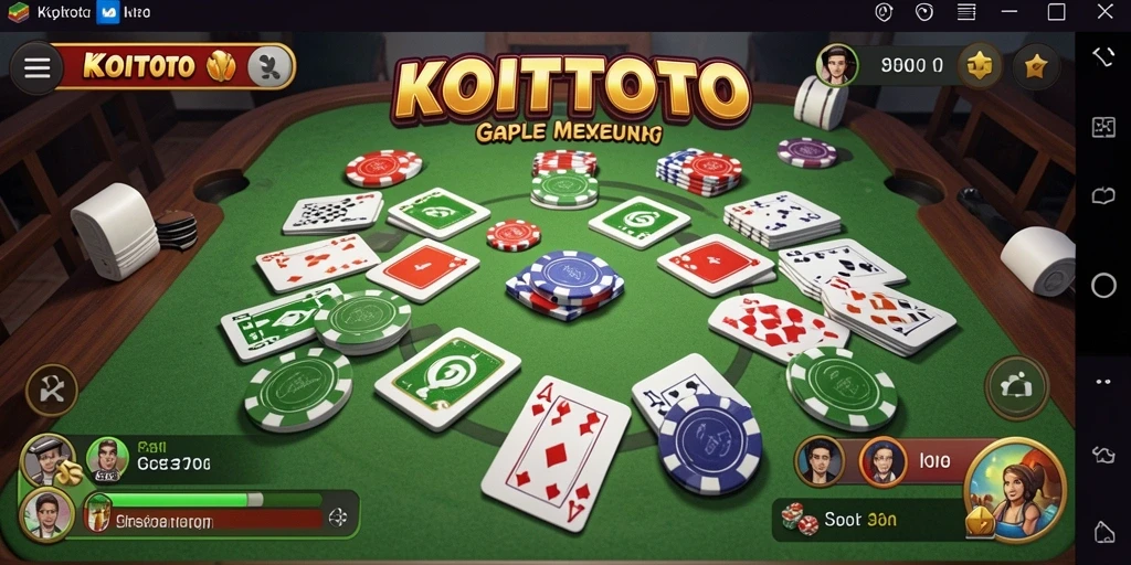 Screenshot gameplay KOITOTO menampilkan aksi seru dalam permainan Gaple.