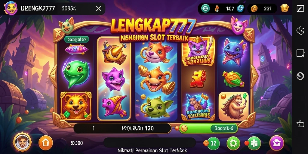 Screenshot gameplay LENGKAP777 yang menampilkan keseruan bermain Slot.