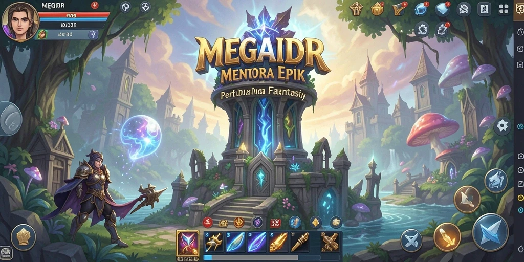 Tangkapan layar gameplay MEGAIDR menampilkan momen mendebarkan dalam pertahanan menara.