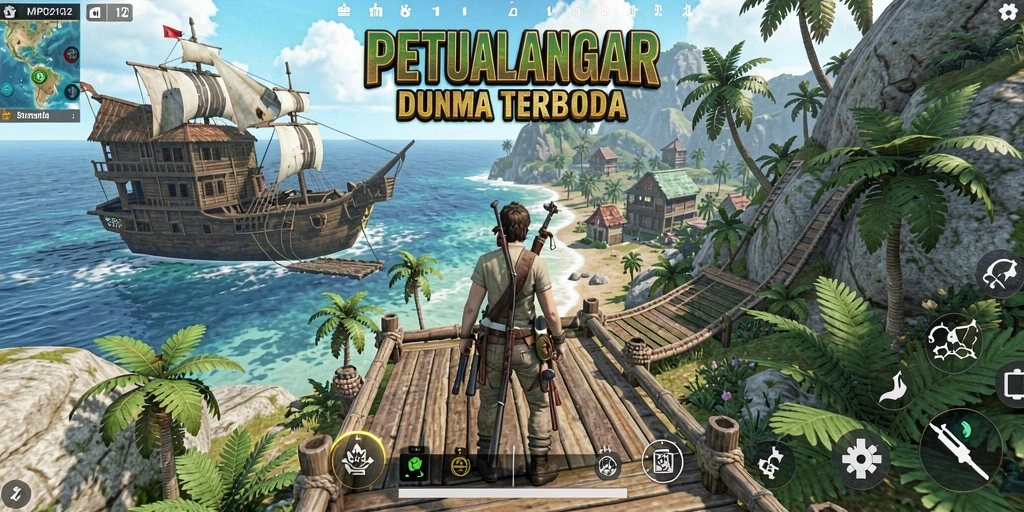 Screenshot gameplay Open World MPO2121 yang menampilkan eksplorasi mendalam.