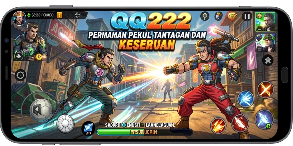 Tangkapan layar gameplay QQ222 menampilkan aksi mendebarkan yang seru.