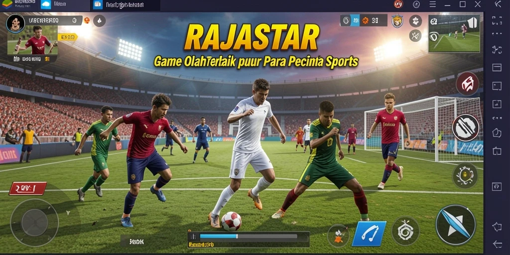 Tampilan gameplay <strong>RAJASTAR</strong> yang seru dan penuh aksi olahraga.