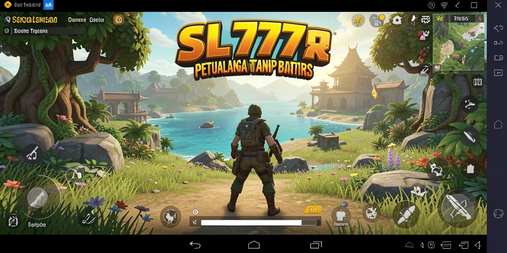 Screenshot SL777 menampilkan petualangan epik di dunia terbuka.