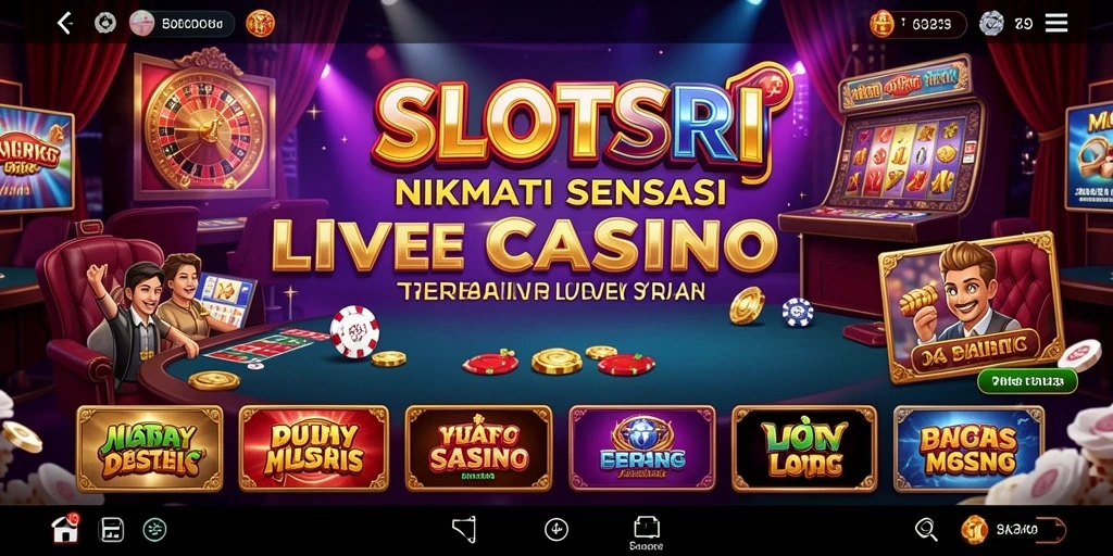 Screenshot gameplay SLOTSRI menampilkan keseruan permainan Live Casino.
