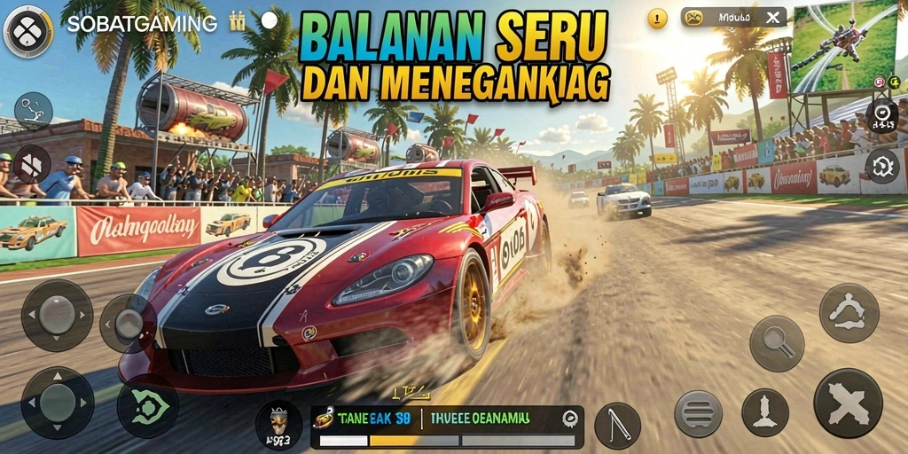 Gameplay balapan menegangkan di SOBATGAMING dengan grafis menawan.