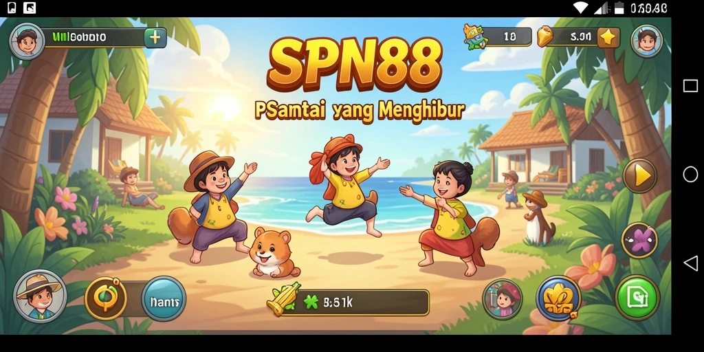 Tangkapan layar menunjukkan gameplay SPN88 yang menyenangkan dan interaktif.