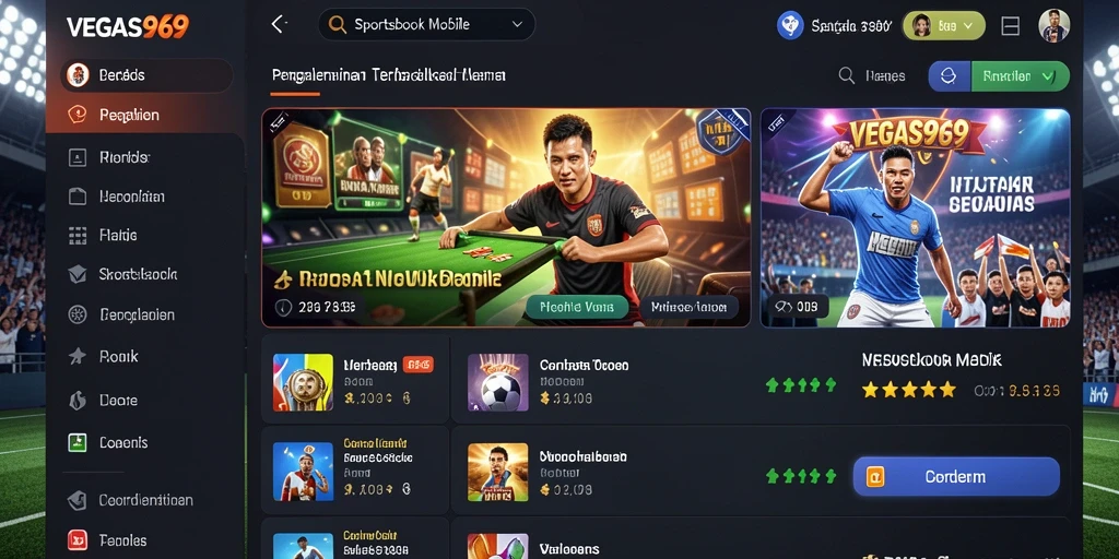 Tampilan menarik dari gameplay Sportsbook di VEGAS969.