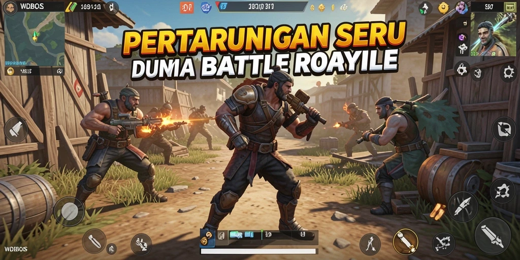 Tampilan gameplay seru dari WDBOS dalam pertempuran Battle Royale.